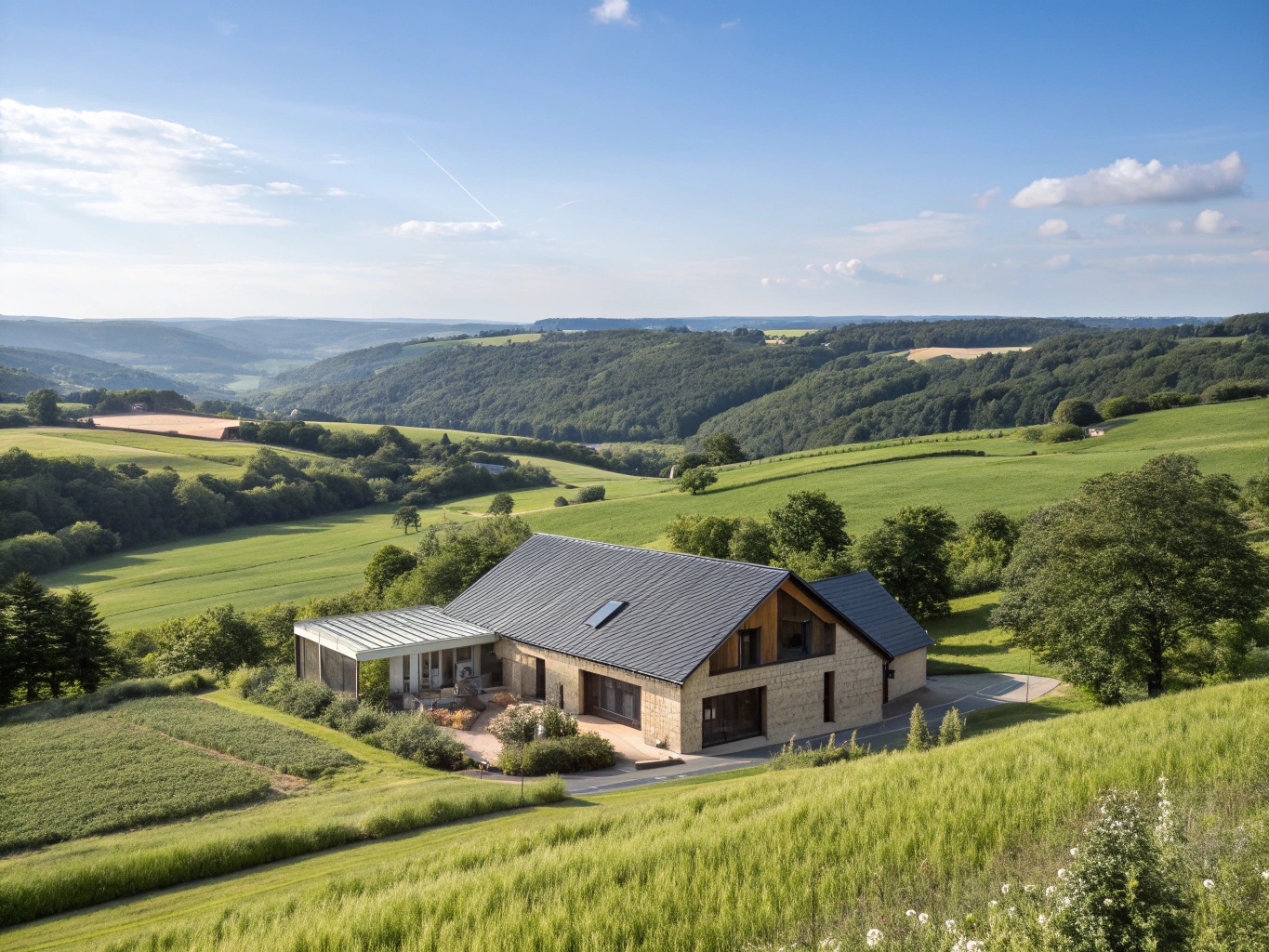 maison contemporaine isolée dans la Creuse