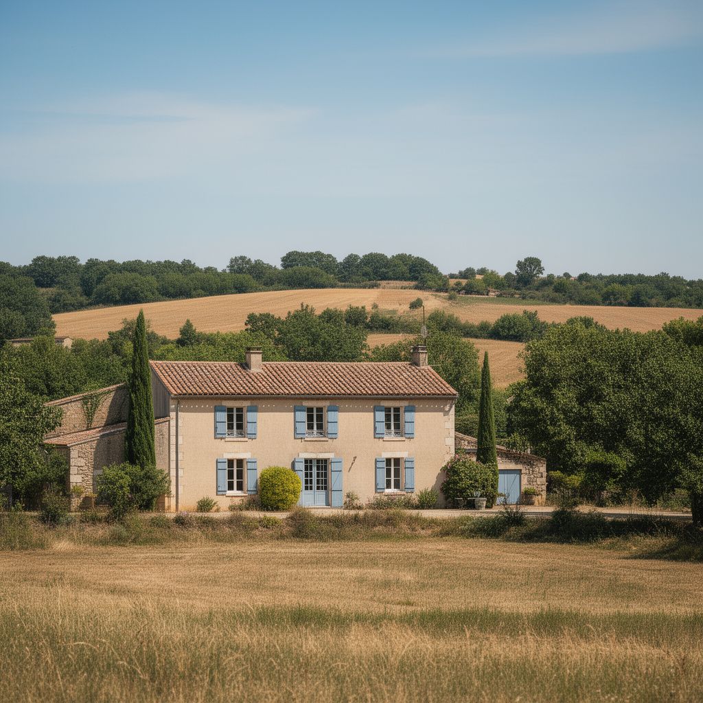 Une maison dans un paysage du Gers