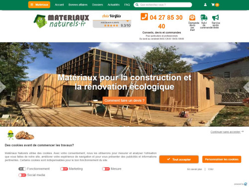 acheter isolation et matériaux de construction écologiques en ligne