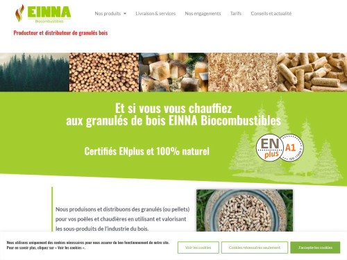 acheter granulés de bois pellets dans le Rhône Einna Biocombustibles 