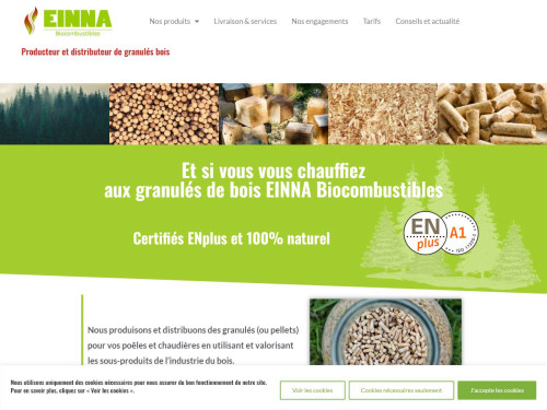 acheter granulés de bois pellets dans le Rhône Einna Biocombustibles