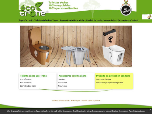 toilettes sèches à litière biomaitrisée TLB en carton acheter commander seau inox couvercle pour toilettes sèches sans odeur sans tâches Stellinox