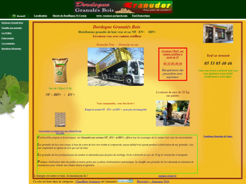 granulés bois pellets livraison à doimicile Dordogne Gironde Corrèze Landes
