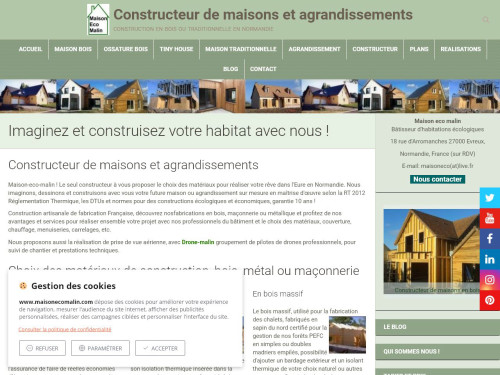 maison bois massif en kit Normandie autoconstruction Maison Eco Malin