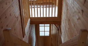 photo escalier maison bois